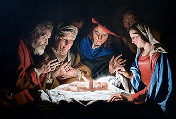 Adoration of the Shepherds by Matthias Stormer, 1632.