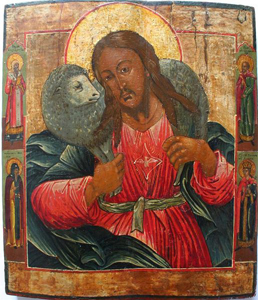 Good Shepherd, Russian Icon.