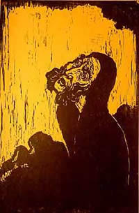 Jeremiah, Woodcut by Jacob Steinhardt (1887-1968).