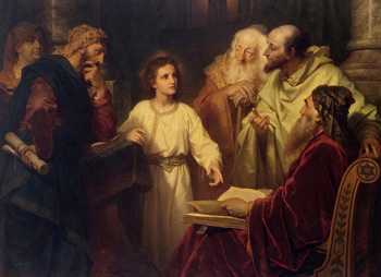 "Jesus in the temple" by Heinrich Hofmann.