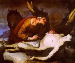 The Good Samaritan by Luca Giordano.