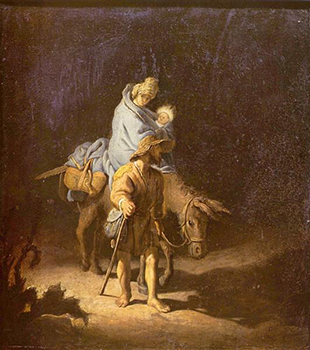 Rembrandt, The Flight into Egypt (1627).
