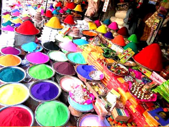 Colorful pots.