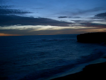 The Great Ocean Road at night.