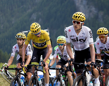 Tour De France 2017 Team Sky Peloton.