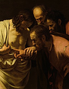 Caravaggio, The Incredulity of Saint Thomas (1603).