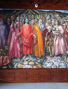 Ad Meskens, Fresco van de Bergrede in de Basilica y Real Santuario de Nuestra Se&ntilde;ora de la Calendaria (2023).